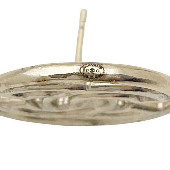 CHANEL CC Logos Circle Round Stud Earrings Gold Tone B17C Auth D-ST103 - Picture 6 of 6